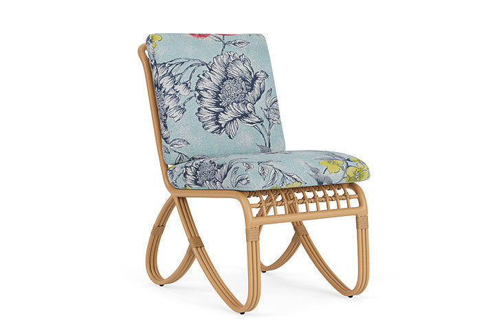 Lloyd Flanders - Riviera Armless Dining Chair In Camel Finish With Serena Floral Meadow Fabric - 2780071522079 view 1