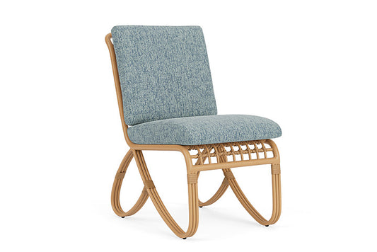 Lloyd Flanders - Riviera Armless Dining Chair In Camel Finish With Serene Ocean Fabric - 2780071522032 view 1