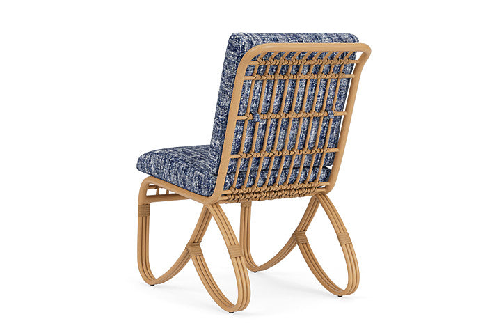 Lloyd Flanders - Riviera Armless Dining Chair In Camel Finish With Visions Cobalt Fabric - 278007152683 view 2