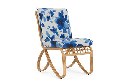 Lloyd Flanders - Riviera Armless Dining Chair In Camel Finish With Watercolor Blossom Capri Fabric - 278007152672 view 1