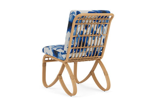 Lloyd Flanders - Riviera Armless Dining Chair In Camel Finish With Watercolor Blossom Capri Fabric - 278007152672 view 2
