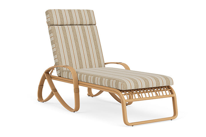 Lloyd Flanders - Riviera Chaise In Camel Finish With Amber Waves Fabric - 2780201522044 view 1