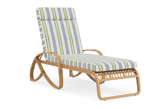 Lloyd Flanders - Riviera Chaise In Camel Finish With Berkely Hall Green Fabric - 2780201522062 view 1
