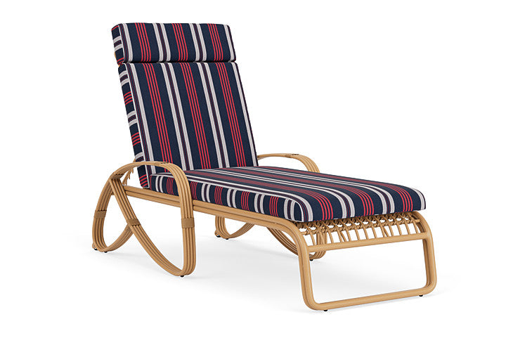 Lloyd Flanders - Riviera Chaise In Camel Finish With Berkely Hall Navy Fabric - 2780201522063 view 1