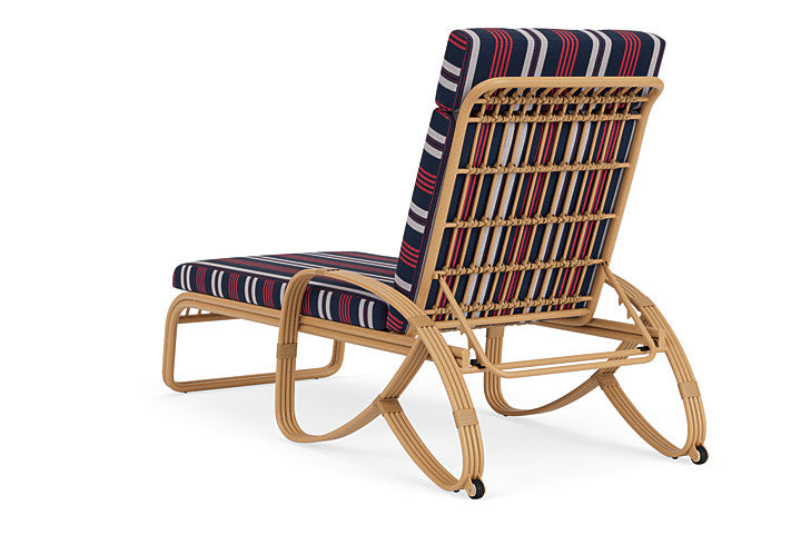 Lloyd Flanders - Riviera Chaise In Camel Finish With Berkely Hall Navy Fabric - 2780201522063 view 2