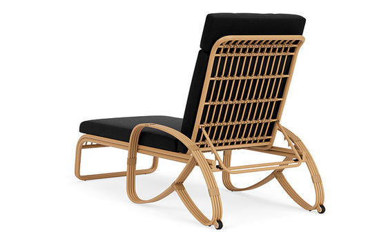 Lloyd Flanders - Riviera Chaise In Camel Finish With Canvas Black Fabric - 278020152157 view 2