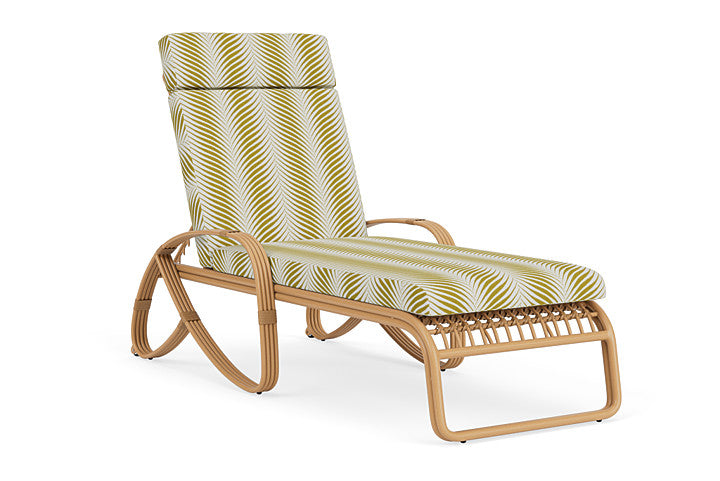 Lloyd Flanders - Riviera Chaise In Camel Finish With Clock Out Dew Fabric - 2780201522083 view 1