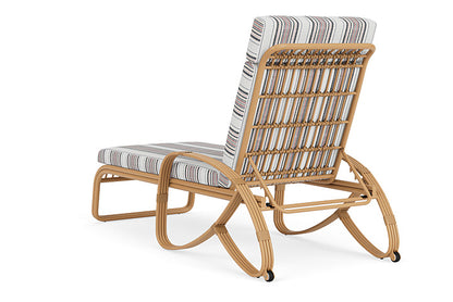 Lloyd Flanders - Riviera Chaise In Camel Finish With Deering Cadet Fabric - 2780201522047 view 2