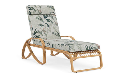 Lloyd Flanders - Riviera Chaise In Camel Finish With Delicate Botanical Sage Fabric - 2780201522075 view 1