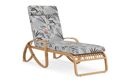 Lloyd Flanders - Riviera Chaise In Camel Finish With Delicate Botanical Slate Fabric - 2780201522076 view 1