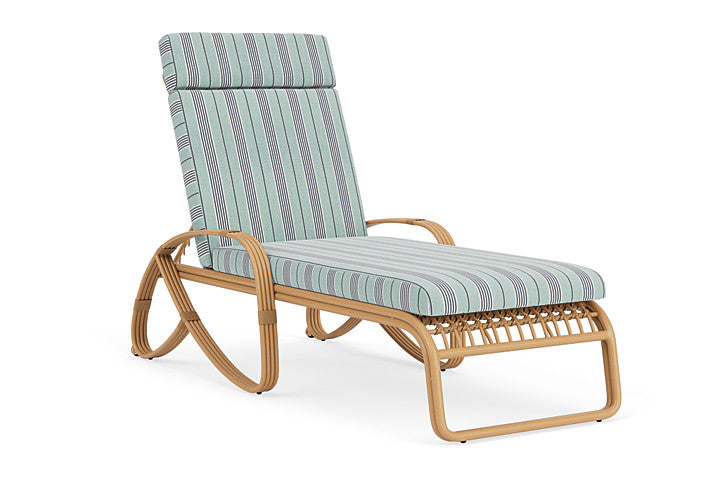 Lloyd Flanders - Riviera Chaise In Camel Finish With Hansen Seaglass Fabric - 2780201521926 view 1