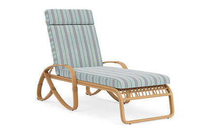 Lloyd Flanders - Riviera Chaise In Camel Finish With Hansen Seaglass Fabric - 2780201521926 view 1