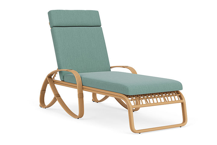 Lloyd Flanders - Riviera Chaise In Camel Finish With Loveboat Mint Fabric - 2780201522010 view 1