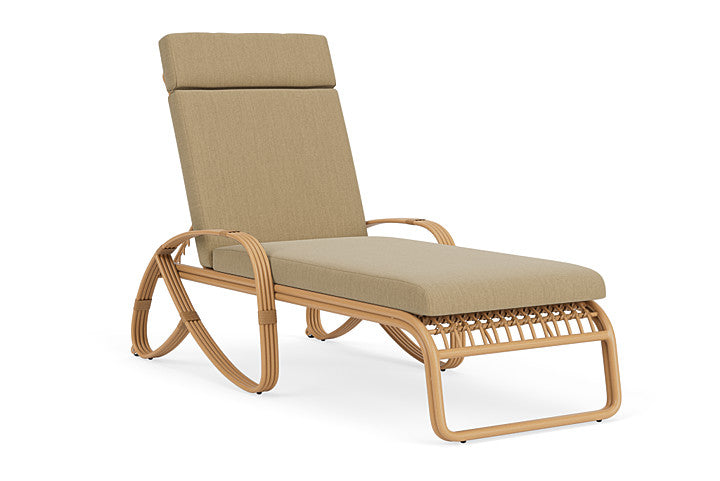 Lloyd Flanders - Riviera Chaise In Camel Finish With Loveboat Saffron Fabric - 2780201522009 view 1
