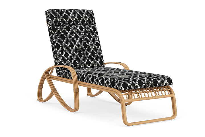 Lloyd Flanders - Riviera Chaise In Camel Finish With Luna Onyx Fabric - 2780201522071 view 1