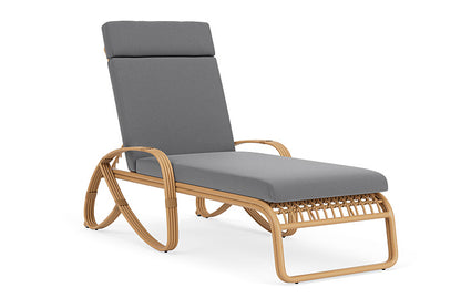 Lloyd Flanders - Riviera Chaise In Camel Finish With Remy Graphite Fabric - 2780201522003 view 1