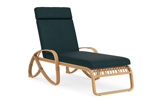 Lloyd Flanders - Riviera Chaise In Camel Finish With Sandberg Lagoon Fabric - 2780201522039 view 1