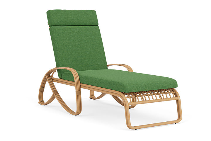 Lloyd Flanders - Riviera Chaise In Camel Finish With Seadog Botanical Fabric - 2780201522066 view 1