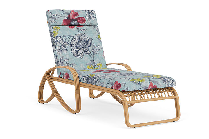 Lloyd Flanders - Riviera Chaise In Camel Finish With Serena Floral Meadow Fabric - 2780201522079 view 1