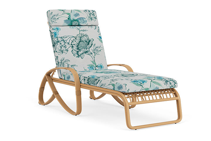 Lloyd Flanders - Riviera Chaise In Camel Finish With Serena Floral Mist Fabric - 2780201522078 view 1