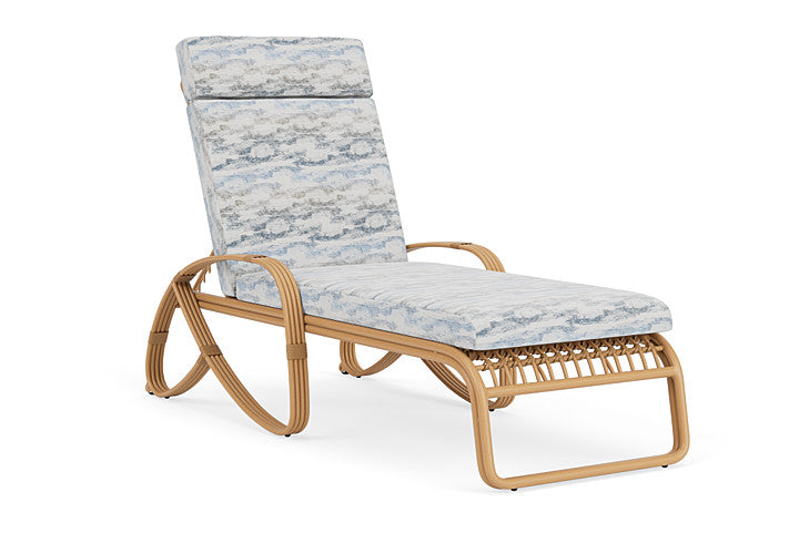 Lloyd Flanders - Riviera Chaise In Camel Finish With Stratosphere Cloud Fabric - 2780201521966 view 1