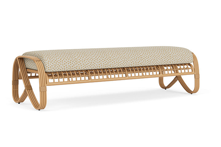 Lloyd Flanders - Riviera Garden Bench In Camel Finish With Bebot Sisal Fabric - 2780371522048 view 1