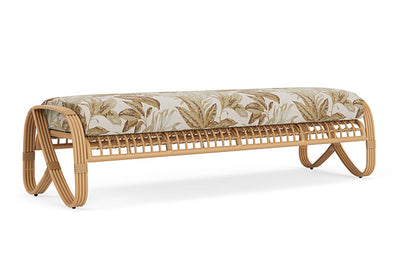 Lloyd Flanders - Riviera Garden Bench In Camel Finish With Botanic Willow Fabric - 278037152164 view 1