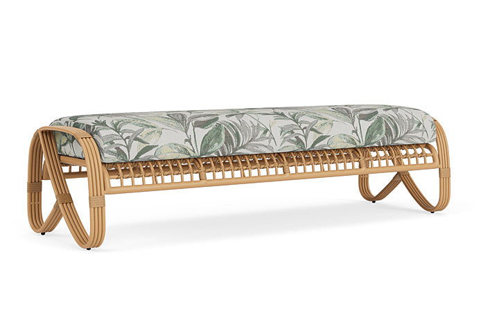 Lloyd Flanders - Riviera Garden Bench In Camel Finish With Calidora Mist Fabric - 278037152094 view 1