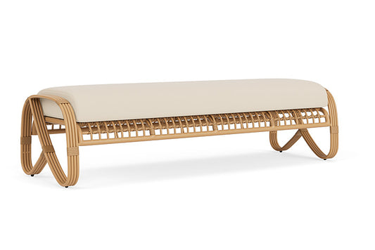 Lloyd Flanders - Riviera Garden Bench In Camel Finish With Callen Pearl Fabric - 2780371522021 view 1