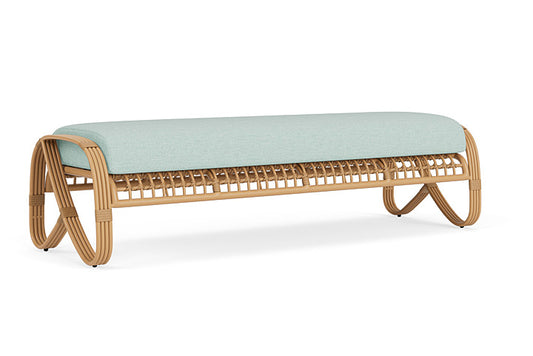 Lloyd Flanders - Riviera Garden Bench In Camel Finish With Demo Mist Fabric - 278037152066 view 1