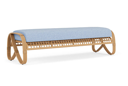 Lloyd Flanders - Riviera Garden Bench In Camel Finish With Demo Skyway Fabric - 278037152065 view 1