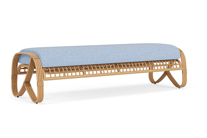 Lloyd Flanders - Riviera Garden Bench In Camel Finish With Demo Skyway Fabric - 278037152065 view 2