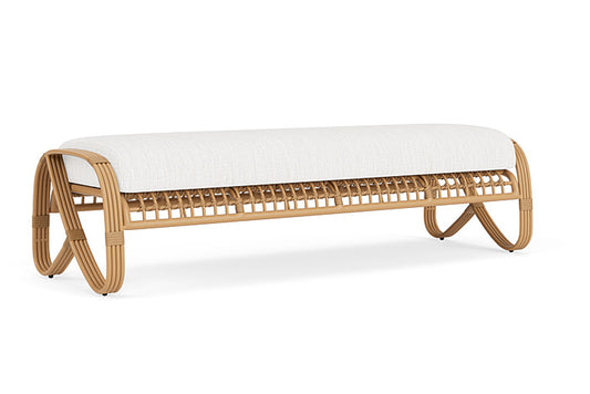 Lloyd Flanders - Riviera Garden Bench In Camel Finish With Friendly Natural Fabric - 2780371522042 view 1