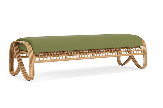 Lloyd Flanders - Riviera Garden Bench In Camel Finish With Reflections Grass Fabric - 2780371522051 view 1