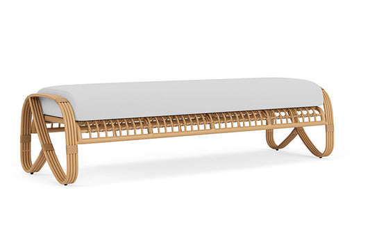 Lloyd Flanders - Riviera Garden Bench In Camel Finish With Reflections Ice Fabric - 2780371522052 view 1
