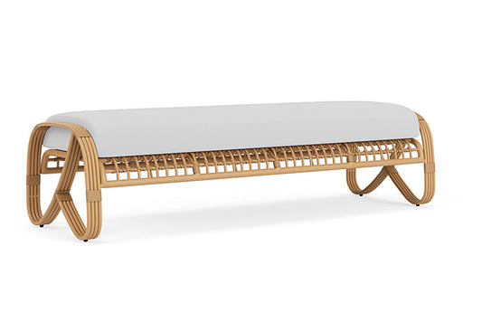 Lloyd Flanders - Riviera Garden Bench In Camel Finish With Reflections Ice Fabric - 2780371522052 view 2