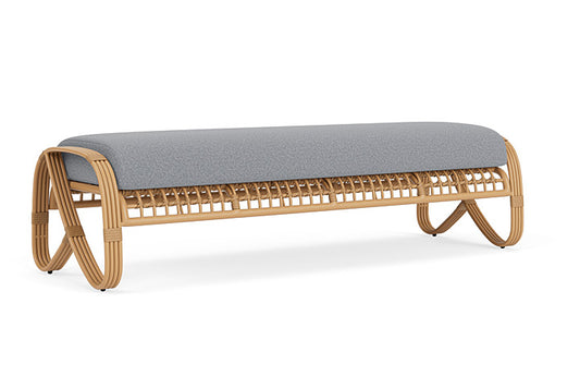 Lloyd Flanders - Riviera Garden Bench In Camel Finish With Rumba Stonewashed Fabric - 2780371522006 view 1