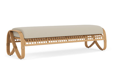 Lloyd Flanders - Riviera Garden Bench In Camel Finish With Rumba Straw Fabric - 2780371522008 view 1