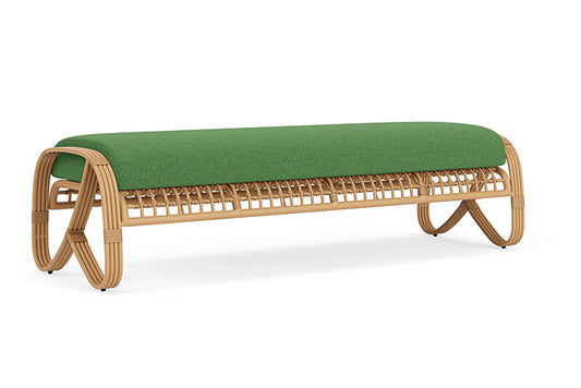 Lloyd Flanders - Riviera Garden Bench In Camel Finish With Seadog Botanical Fabric - 2780371522066 view 2