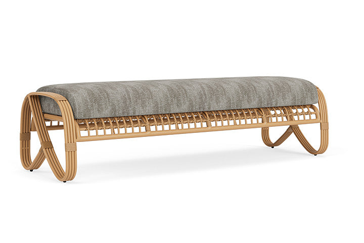 Lloyd Flanders - Riviera Garden Bench In Camel Finish With Surface Slate Fabric - 2780371522056 view 1