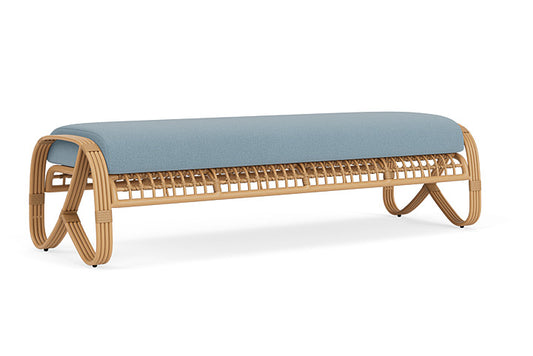 Lloyd Flanders - Riviera Garden Bench In Camel Finish With Unearth Mist Fabric - 2780371522068 view 2