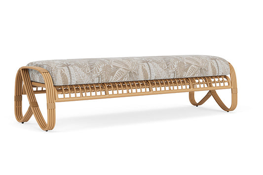 Lloyd Flanders - Riviera Garden Bench In Camel Finish With Wayfarer Dune Fabric - 2780371522073 view 1