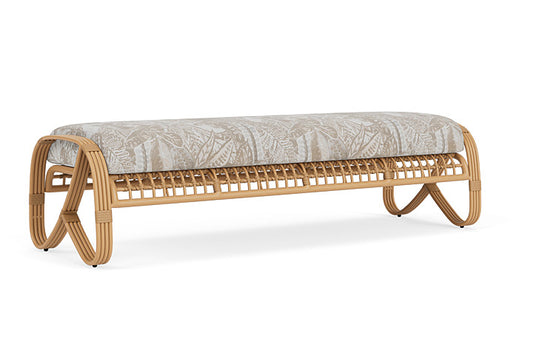 Lloyd Flanders - Riviera Garden Bench In Camel Finish With Wayfarer Dune Fabric - 2780371522073 view 2