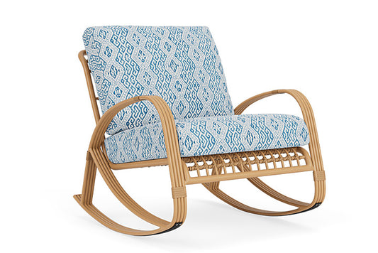 Lloyd Flanders - Riviera Lounge Rocker In Camel Finish With Aman Capri Fabric - 2780331521800 view 1