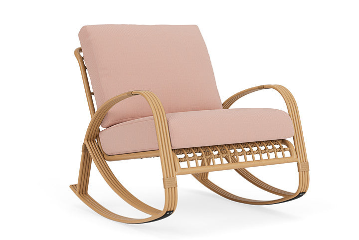 Lloyd Flanders - Riviera Lounge Rocker In Camel Finish With Azulu Clay Fabric - 2780331522033 view 1