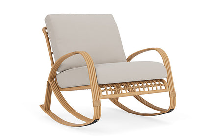 Lloyd Flanders - Riviera Lounge Rocker In Camel Finish With Azulu Twine Fabric - 2780331522034 view 1