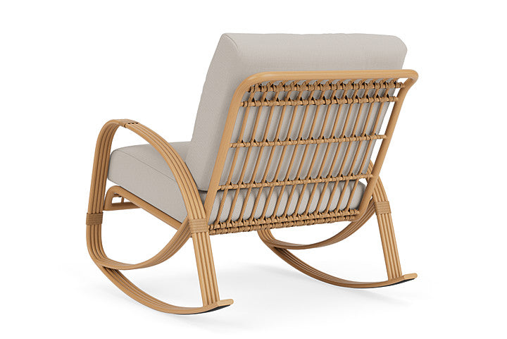 Lloyd Flanders - Riviera Lounge Rocker In Camel Finish With Azulu Twine Fabric - 2780331522034 view 2