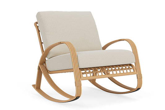 Lloyd Flanders - Riviera Lounge Rocker In Camel Finish With Beach Natural Fabric - 2780331522005 view 1