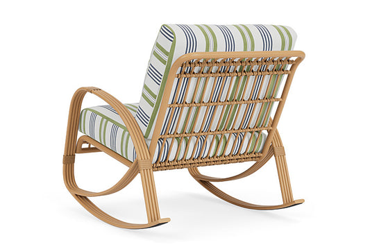 Lloyd Flanders - Riviera Lounge Rocker In Camel Finish With Berkely Hall Green Fabric - 2780331522062 view 2