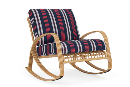 Lloyd Flanders - Riviera Lounge Rocker In Camel Finish With Berkely Hall Navy Fabric - 2780331522063 view 1
